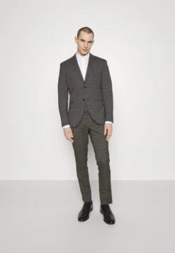 The Fashion Suit Peak Indian Checks Set - Suit - Grey