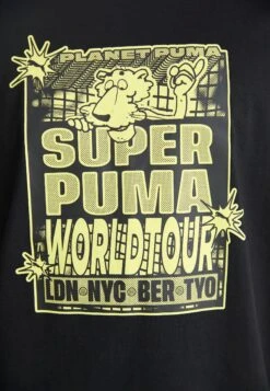 Puma GRAPHIC SUPER WORLD TOUR RELAXED - Print T-shirt - Black -Stock X c6688d9dc2c549a482b7006b3f9ae122