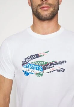 Lacoste Sport Big Logo Multicolored - Sports T-Shirt - White -Stock X c6aba79a884f42bfb3e82a3663d3e04e