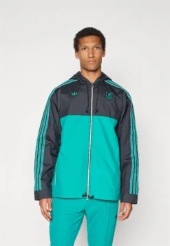 Adidas Originals LIVERPOOL FC ICON PARKA - Club Wear - Black/sea Green