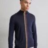PAUL SMITH Cardigan Zip Thru - Cardigan - Dark Blue -Stock X cb519c4c4c6545169546d9ecbab14151