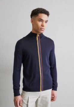 PAUL SMITH Cardigan Zip Thru - Cardigan - Dark Blue