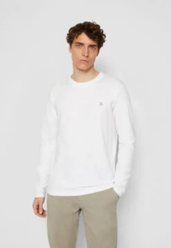 Marc O'Polo Crew Neck ,Icon Chest Print - Long Sleeved Top - White