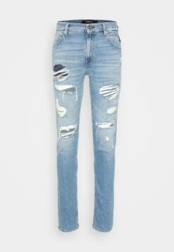 Replay Mickym Pants Broken Edge - Jeans Tapered Fit - Light Blue -Stock X ce2372bed394450eac3f66a41eda9972