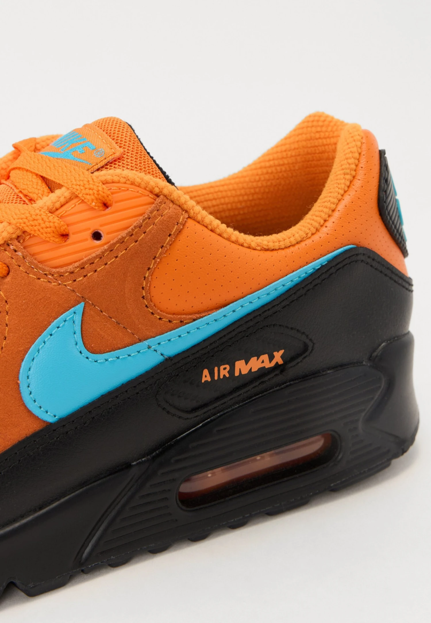 Nike Sportswear AIR MAX 90 - Trainers - Mandarin/blue Fury/black/white 9 Nike Sportswear AIR MAX 90 - Trainers - Mandarin/blue Fury/black/white - Image 7