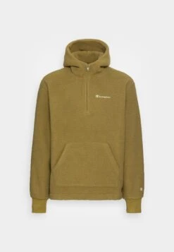 Hooded Half Ziip Unisex - Fleece Jumper - Khaki