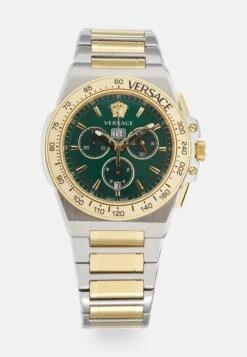 Versace GRECA RACT.CHR (WC-7H) - Chronograph Watch - Two-tone/green
