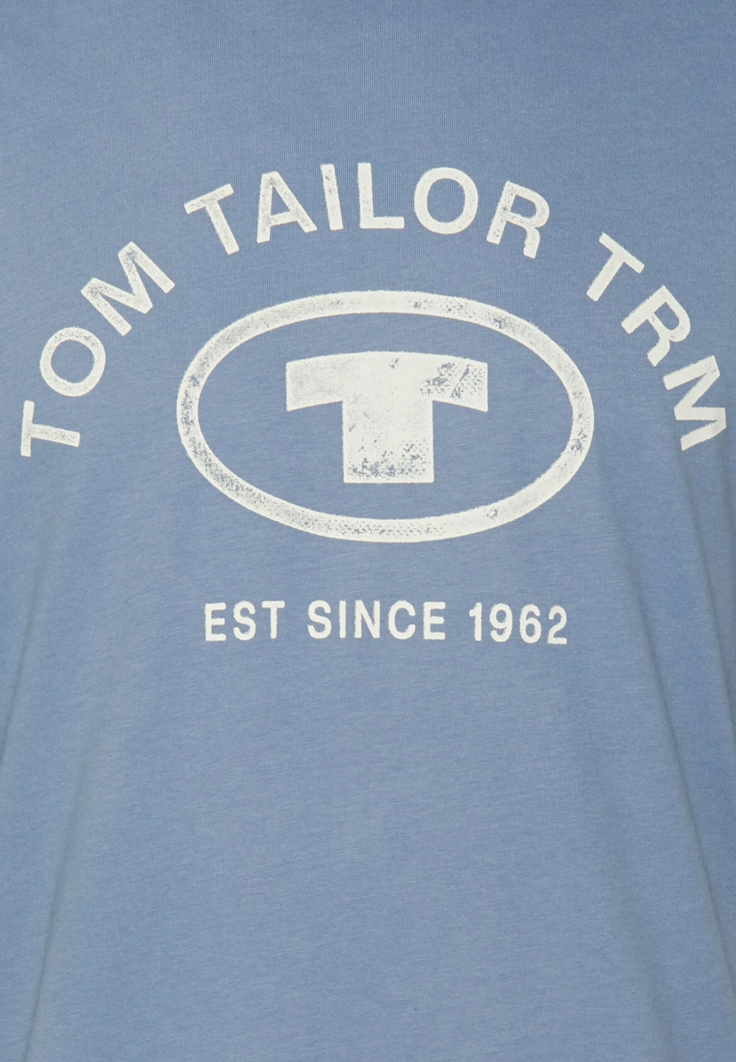 Tom Tailor Relaxed Crewneck Logo- Print T-Shirt - Greyish Mid Blue 7 Tom Tailor Relaxed Crewneck Logo- Print T-Shirt - Greyish Mid Blue - Image 5