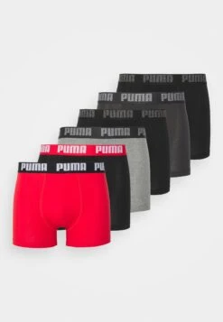Puma Basic 6 Pack - Pants - Grey/Red/Black