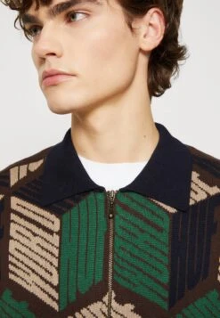 HUF Dimensions Zip - Cardigan - Chocolate -Stock X d2c513c5f83241a392c7794e258cd7c3