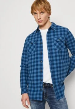 BRAVE SOUL Walker - Shirt - Blue/Dark Blue -Stock X d3587f3e99904f7cad0d16e33a3237e4