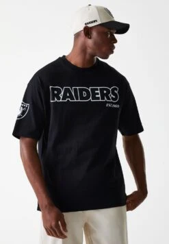 NEW ERA LAS VEGAS RAIDERS HERITAGE TEE - Print T-shirt - Black