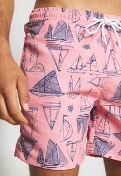URBAN CLASSICS Pattern - Swimming Shorts - Pink -Stock X d5047b08db5d49f2abc292a7b051bb0e