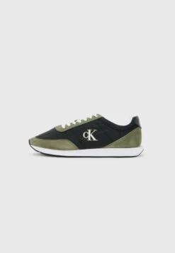 Calvin Klein Jeans RETRO RUNNER - Trainers - Black/capers/bright White