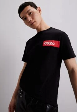032c Taped- Print T-Shirt - Black