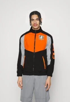 Fanatics Nhl Anaheim Ducks Seasonal Franchise Jacket - Club Wear - Black/Dark Orange/Sport Gray/Dark Orange