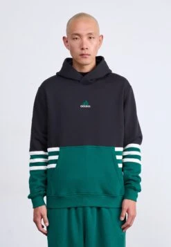 Adidas Originals ARCHIVE HOODIE - Sweatshirt - Black/collegiate Green