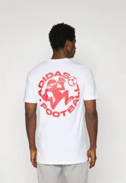 ADIDAS PERFORMANCE FOOTBALL STICKER GRAPHIC T-SHIRT - Print T-shirt - White