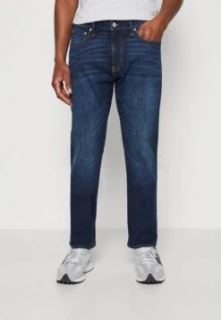 Abercrombie & Fitch Athletic - Straight Leg Jeans - Dark Blue Denim