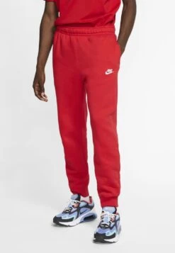 Nike Sportswear Club - Tracksuit Bottoms - University Red/White