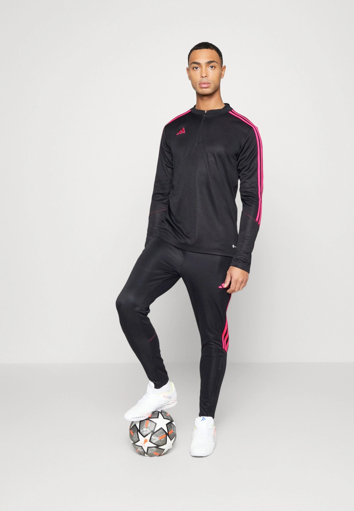 ADIDAS PERFORMANCE Tiro23 Club - Long Sleeved Top - Black/Team Real Magenta 4 ADIDAS PERFORMANCE Tiro23 Club - Long Sleeved Top - Black/Team Real Magenta - Image 2