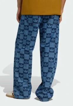 Adidas Originals MONOGRAM ALL OVER - Relaxed Fit Jeans - Indigo Denim -Stock X ddc5cd5c93ee470a87f6cda4d5cb0f37