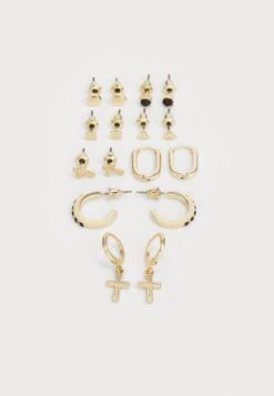 Pier One UNISEX 8 PACK - Earrings - Gold-coloured