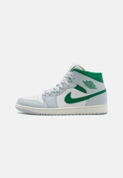 AIR JORDAN 1 MID - High-top Trainers - Sail/midnight Green/pure Platinum-coloured/redstone -Stock X e08f1f9d7fd4400e9d689884bfbea1cd