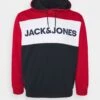 Jack & Jones Jjelogo Blocking Hood - Hoodie - Tango Red -Stock X e22046aa9b0a42b9808ec439eb591b03