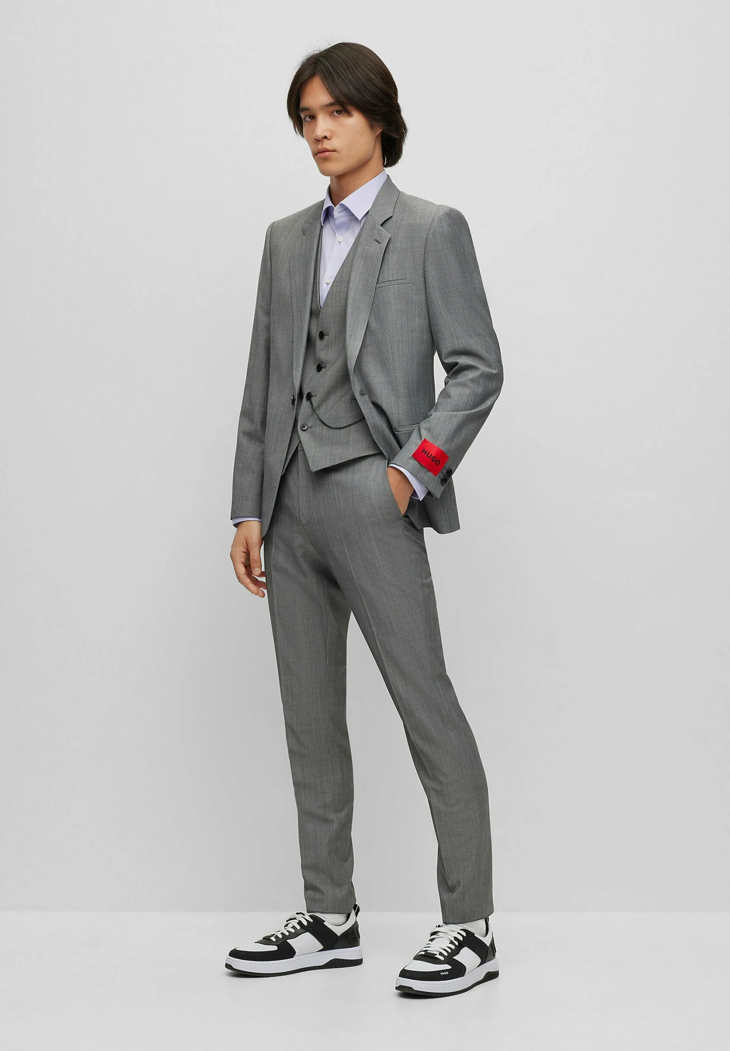 Hugo Arti Hesten232V1X - Suit - Open Grey Twentyone 4 Hugo Arti Hesten232V1X - Suit - Open Grey Twentyone - Image 2