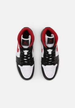 Air Jordan 1 Mid - High-Top Trainers - White/Gym Red/Black -Stock X e2c840becb5c4fc38e3077caf9604cf4
