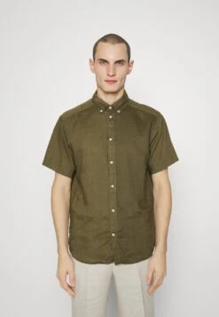 Les Deux Kris Linen Shirt - Shirt - Olive Night