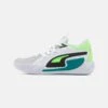 Puma Court Rider Chaos - Basketball Shoes - White/Fizzy Lime