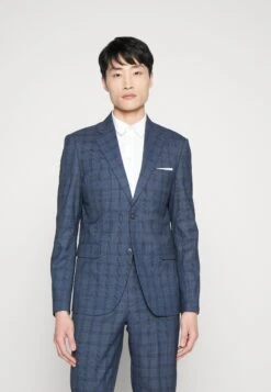 Lindbergh Checked Superflex Suit - Suit - Navy -Stock X e38ba96230df41adb9241c288756cf04