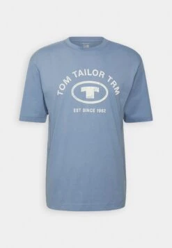 Tom Tailor Relaxed Crewneck Logo- Print T-Shirt - Greyish Mid Blue 11 Tom Tailor Relaxed Crewneck Logo- Print T-Shirt - Greyish Mid Blue -Stock X e414ca0379e1447a95ee4fa626c334a4
