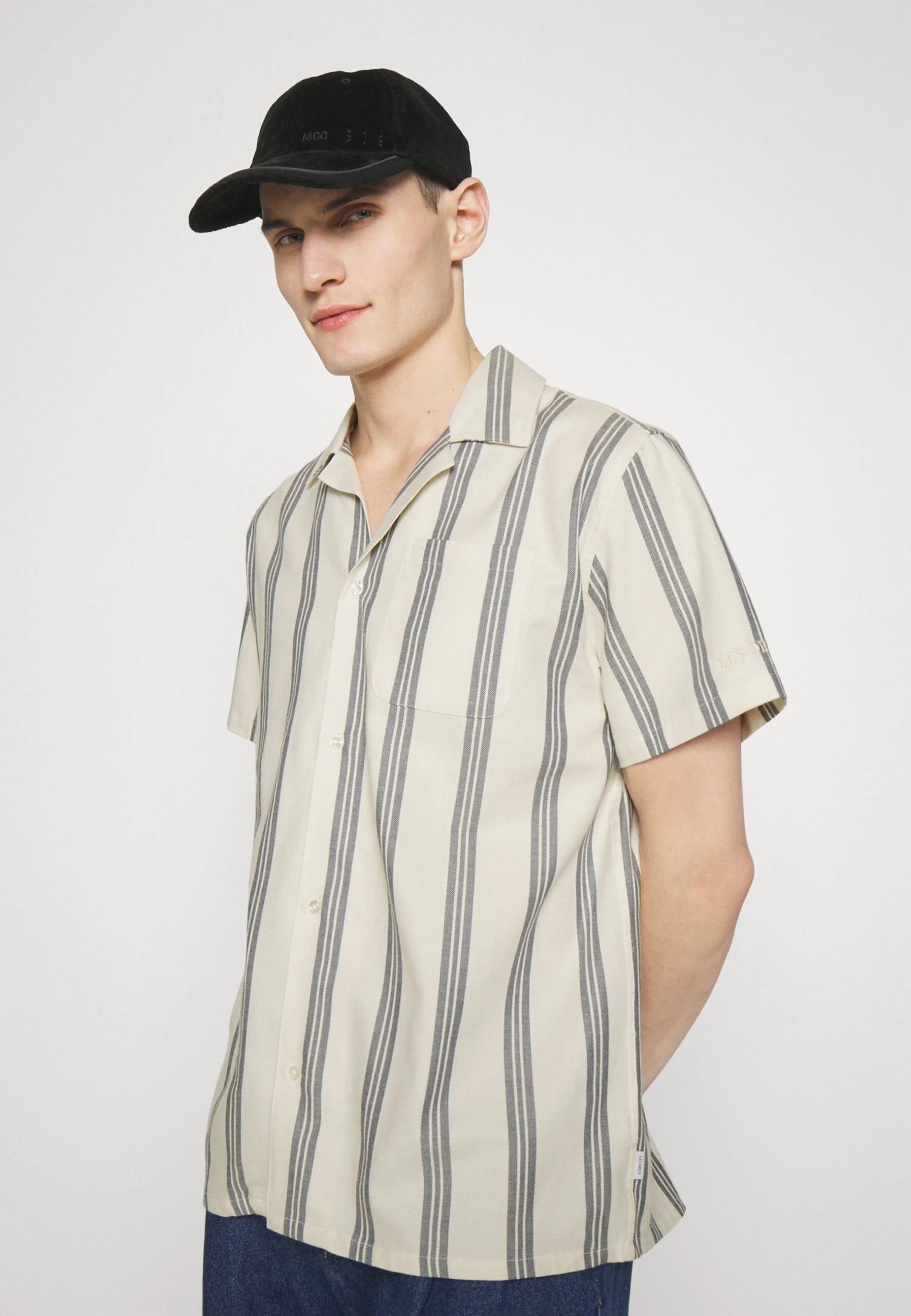 Les Deux Lawson Stripe Shirt - Shirt - Ivory/India Ink 6 Les Deux Lawson Stripe Shirt - Shirt - Ivory/India Ink - Image 4