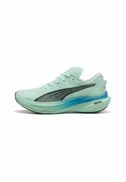 Puma DEVIATE NITRO - Road Running Shoes - Mint Melt Speed Blue