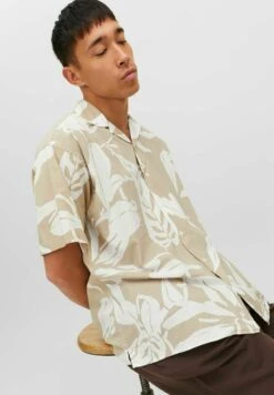 JACK&JONES Premium Jprblatropic Resort Relax Fit - Shirt - White Pepper -Stock X e6eae0d9796349cf836a36ef2e5d93ec