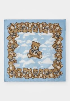 MOSCHINO SUMMER SCARF 50X50 UNISEX - Foulard - Light Blue
