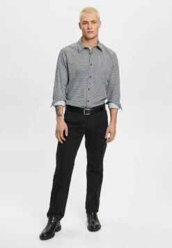 ESPRIT Schmal GeschnittenesMit Allover Dessin - Shirt - Dark Teal Green -Stock X ef0857daf1e7409c94fca9bc72e57dc3