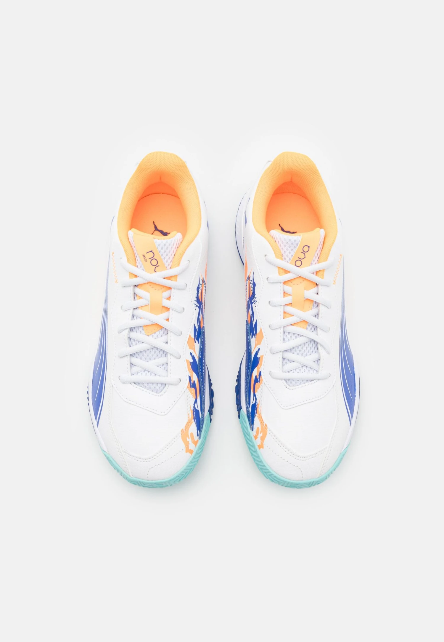 Puma NOVA SMASH - Padel Shoes - White/vivid Blue/heat Fire/black 6 Puma NOVA SMASH - Padel Shoes - White/vivid Blue/heat Fire/black - Image 4
