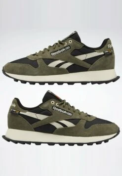 Reebok Classic Classic Leather Unisex - Trainers - Core Black Army Green Stucco -Stock X f0cf73097021442d924b62732978c883