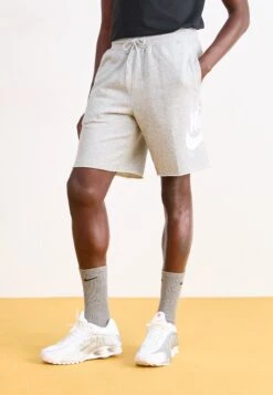 Nike Sportswear CLUB - Tracksuit Bottoms - Grey Heather/light Smoke Grey/white