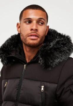 Balzor Longline Puffer Jacket - Winter Coat - Jet Black -Stock X f2ac2445d54d46afb5ea821431baed1a
