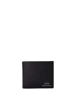 Armani Exchange Bifold W/Coin Pocket - Man'S Bifold W/Coin Pocket - Wallet - Black