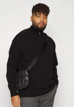 Calvin Klein Mix Media Quarter Zip Sweater - Jumper - Black -Stock X f2df6cdc1d5744f3aaa7a589b705e0cc