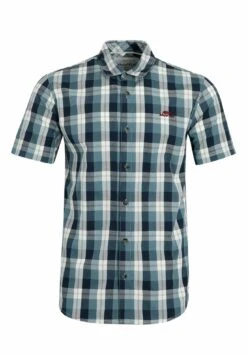 Judd Short Sleeve Check- Shirt - Dusty Blue -Stock X f341dc7928e04b2e99ad63a46a4c6c08