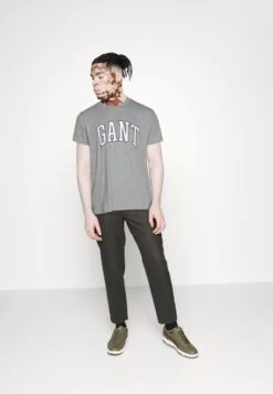 Gant Print T-Shirt - Grey -Stock X f401bd089f034df89bbda6a686e1744e