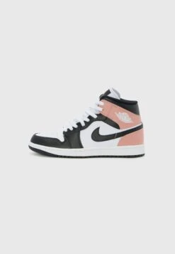 AIR JORDAN 1 MID - High-top Trainers - Sail/midnight Green/pure Platinum-coloured/redstone -Stock X f4cca73b17d04ab381a46767c78f8762