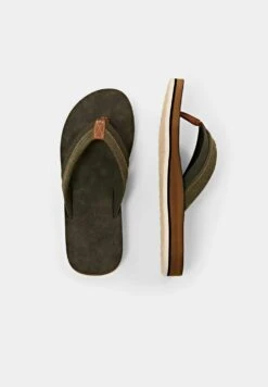 ESPRIT Mit Details - T-Bar Sandals - Khaki Green -Stock X f593ec35f4924fbbb8da3a69d53b326e